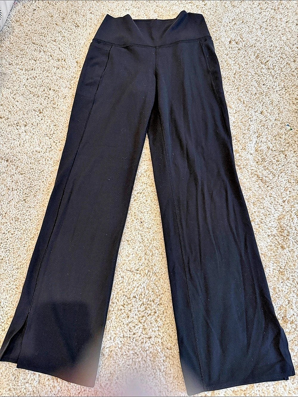 Athleta Transcend Stash Crop Straight Leg Black Medium